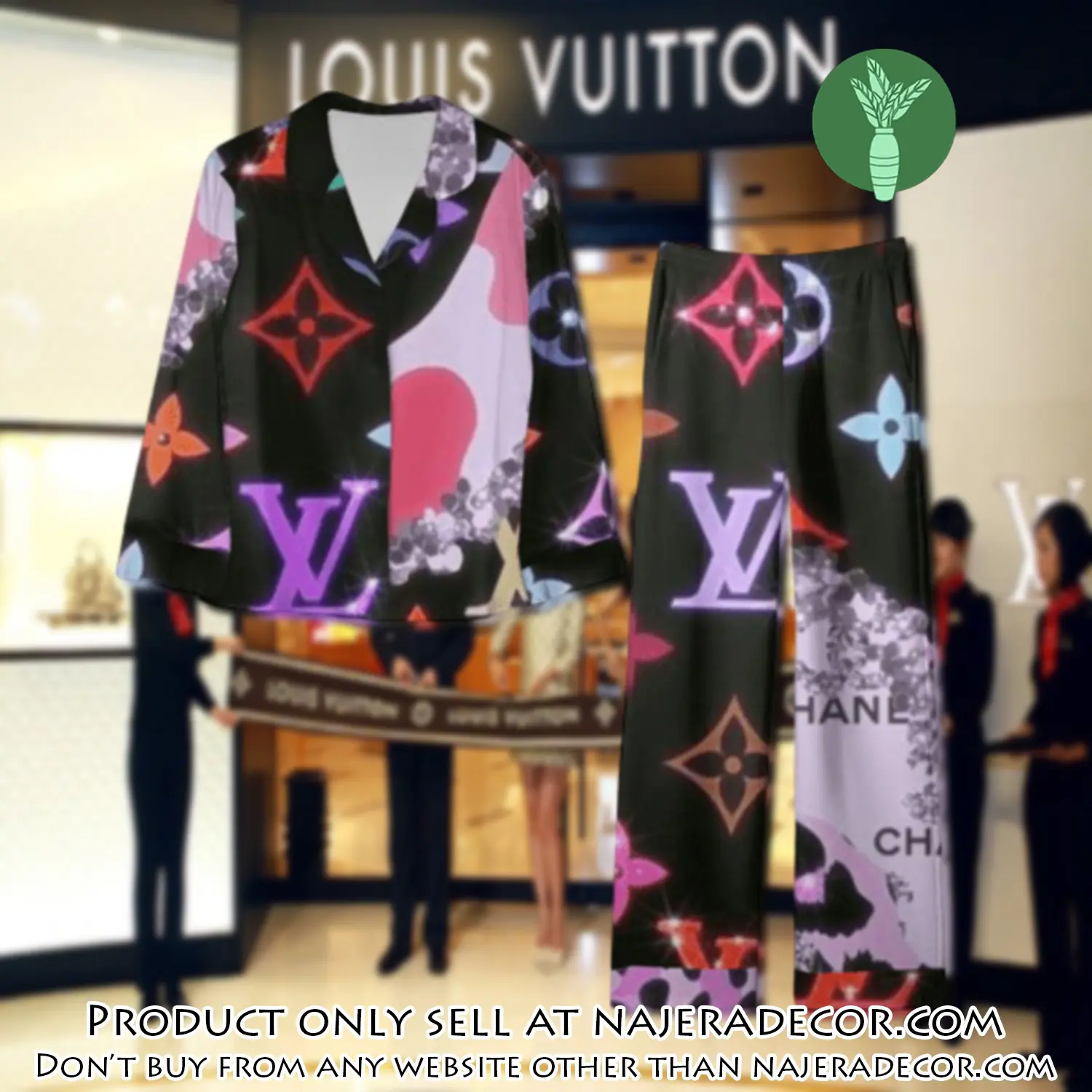 Trending luxury lv satin pajama set pjs1081 njr3758540